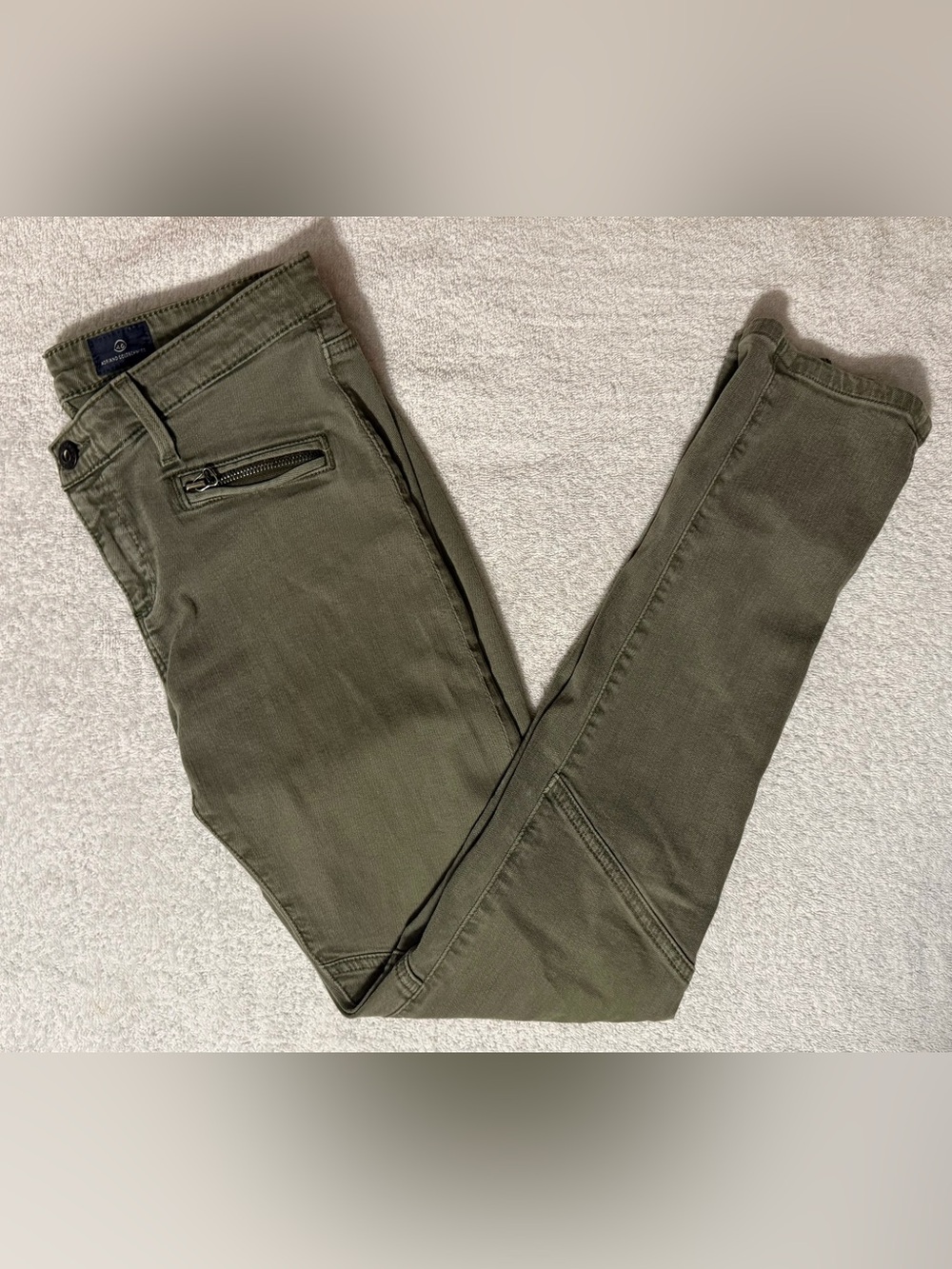Ag Adriano Goldschmied The Moto Legging Ankle Zip Skinny Jeans Tencel Edgy Biker